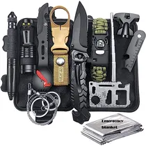 Kit de Sobrevivência Xuhang NF6302 de Várias Ferramentas de Emergência/ Ferramenta de Equitação de Defesa Tática para Acampamento / Caminhadas / Caça / Acessórios de Aventura com Bússola.