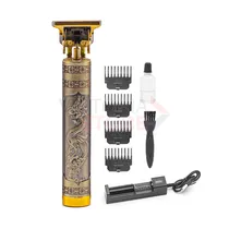 Máquina de Cortar Cabelo Luo Hair Clipper SP-4618 Recarregável 110/240V 10W - Dourado
