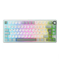 Teclado Mecanico com Fio 75% Royal Kludge R75 QMK Single-Mode IBM81K-Por, USB-A, RGB, Switch Brown, Portugues, SKY Cyan
