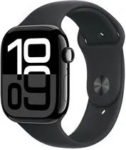 Apple Watch S10 (GPS) Caixa Alumínio Black 46MM Pulseira M/L Sport Black A2999 *Caixa Feia