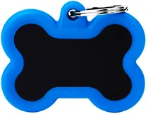 Medalha de Identificação Myfamily Hushtag Osso HTA01BLUEMP - Azul/Preto
