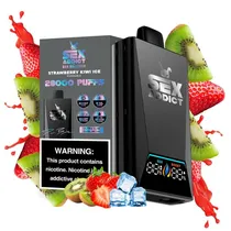 Pod Descartável Sex Addict Black S280 Strawberry Kiwi Ice 28.000 Puffs