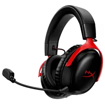Fone Gamer Hyperx Cloud III, PC, PS5 e Xbox Series X/s, Sem Fio, P3 3.5MM, Drivers 53MM, 77Z46AA, Black/Red