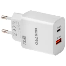 Adaptador de Tomada Midi Pro MDP-20WD USB/USB-C de 20 Watts - Branco