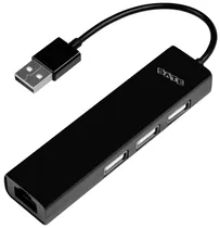 Adaptador USB 2.0 Satellite A-HUB40 4 Em 1 - Preto