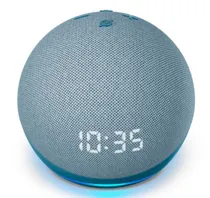 Amazon Echo Dot Alexa 4ND Geração With Clock - Azul (B085M66LH1)