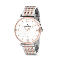 Relógio Analógico Masculino Daniel Klein Premium DK12217-2 - Prata e Rosa Ouro