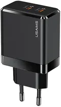Carregador de Parede Usams 40W Dual Type-C Ports Gan Fast Charger US-CC172 - Preto
