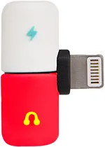 Adaptador HLD Lightning para Áudio e Carregamento Lightning - Vermelho/Branco