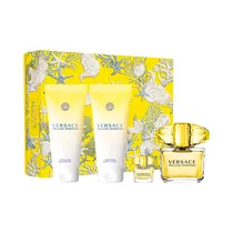Kit Perfume Versace Yellow Eau de Toilette 90ML+Mini 5ML+Crema Hidratante 100ML+Gel de Ducha 100ML