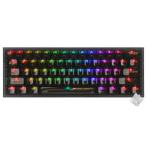 Teclado USB Redragon K617CTB RGB Fizz Preto Ingles