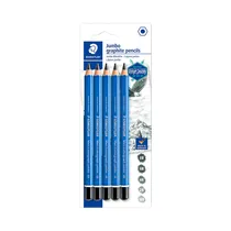 Lápices Jumbo Staedtler Mars Lumograph Jumbo Pencils 100J-s BK5 5 Unidades