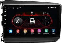 Multimídia Hetzer H-Pro Android 13 Tela de 9" Honda Civic 2012/15 Cinza