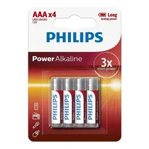 Pilhas Philips Power Alkaline LR03-P4B - AAA - 4 Unidades