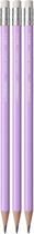 Lapis Grafite Stabilo Swano Pastel HB-2 - Roxo (3 Unidades)