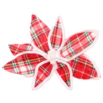 Flor Natalina Quadrille Vermelho, Verde e Branco