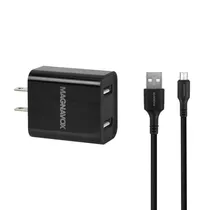 Fonte Carregador Magnavox MAC4122-M0 - 12W - USB/Micro USB - Carga Rápida - com Cabo - Preto  Fonte Carre...