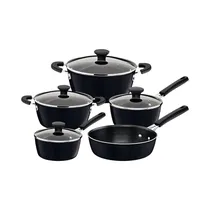 Juego de Ollas Tramontina Glenz 28699/610 Negro 5 Piezas