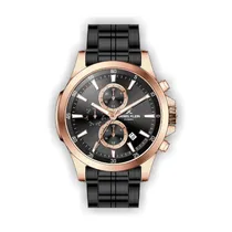 Relógio Analógico Masculino Daniel Klein Exclusive DK.1.12510-5 - Preto e Rosa Ouro