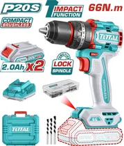 Parafusadeira e Furadeira Total UTIDLI20668 20V (X2 Baterias) 110V-50/60HZ