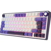 Teclado Mecanico com Fio 75% Royal Kludge R75 QMK Single-Mode IBM81K-Por, USB-A, RGB, Switch Brown, Portugues, Blackberry Mousse