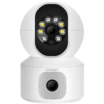 Câmera IP Satellite A-CAM001 2 Lentes HD 2 MP/Wi-Fi/Microsd/360° - Branco