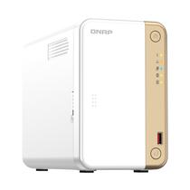 Servidor Nas Storage Qnap TS-262 Intel Celeron N4505 de 2.9GHZ / 4GB de Ram / 2 Baias / USB / Lan - Branco