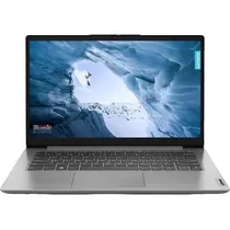 Notebook Lenovo Ideapad 1 14IAU7 (82QC006KUS), Intel Core i3-1215U 1.20GHZ (4.40GHZ), 8GB Ram, 256GB SSD, Tela 14" Full HD, Windows 11, Inglês, Cloud Cinza