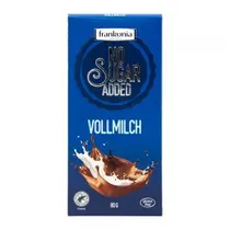 Barra Chocolate Ao Leite Sem Açucar 80G Frankonia