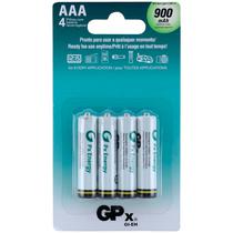 Pilha Recarregavel GPX - AAA - 900MAH - 4 Unidades