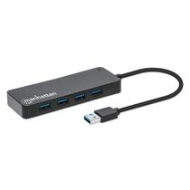 Hub Adaptador Multiporta Manhattan 168403 / USB-A / 7 Em 1 / USB-A X7 / USB-C - Preto