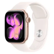 Apple Watch Series 11 MEV74LW/A Caixa Alumínio 46MM Ouro Rosa - Esportiva Blush Claro M/L
