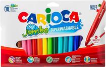 Marcador Carioca Jumbo Super Washable - 40566 (18 Cores)