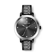 Relógio Analógico Feminino Daniel Klein Premium DK.1.12450-5 - Prata e Preto