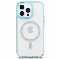 Capa Magnética Cisen para iPhone 17 Pro Max - Azul-Celeste Transparente
