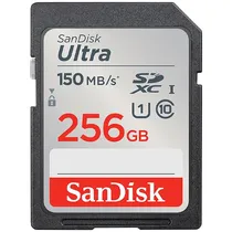 Cartão de Memória SD de 256GB Sandisk Ultra SDSDUNC-256G-GN6IN - Preto/Cinza