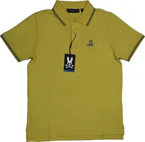Outlet Camiseta Polo Psycho Bunny B6K136 Masculina - Custard