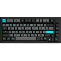 Teclado Gamer Mecânico Akko SP 5075B Plus RGB 75% Hot Swap Sem Fio V3 Switch Yellow Pro - Black/Cyan (Inglês)