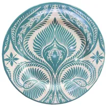 Plato Sobremesa Blue Damask Alleanza