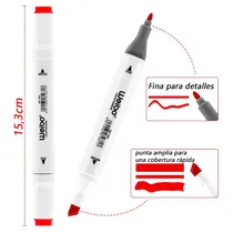 Kit de Canetas Permanente Duas Pontastouch - 48 PCS