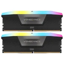 Memória Corsair Vengeance RGB, DDR5 64GB (2X32GB), 6600MHZ, C/DissiPador, para Intel, CMH64GX5M2B6400C32, Preto