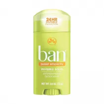 Desodorante Sólido Ban Deodorant 24H Invisible Protection Sweet Simplicity 73G
