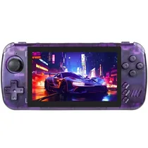 Console Portátil Powkiddy X39 Pro 64GB de 4.5" com 5.000 Jogos - Roxo Transparente (Inglês Chinês)
