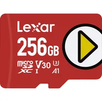 Memória Micro SD Lexar Play para Jogos/Celulares 160 MB/s - 100 MB/s C10 256 GB (LMSPLAY256G-Bnnnu)