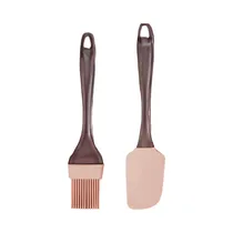 Pincel Y Espátula de Silicona Cookstyle SLL-1395 Crema - Marrón