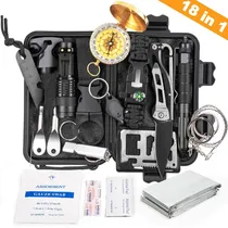 Kit de Sobrevivência Xuhang NF6303 de Várias Ferramentas de Emergência/ Ferramenta de Equitação de Defesa Tática para Acampamento / Caminhadas / Caça / Acessórios de Aventura com Bússola.