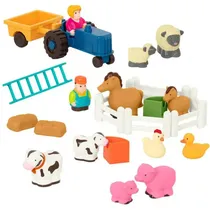 Battat Figuras Animales de Granja Y Accesorios Plastico +18M Multicolor