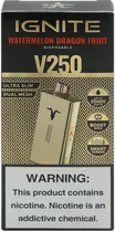 Vape Descartável Ignite V250 Watermelon Dragon Fruit 25000 Puffs Gold