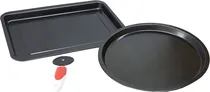 Bandeja para Forno de Pizza + Cortador Ballarini 1002431 - Preto