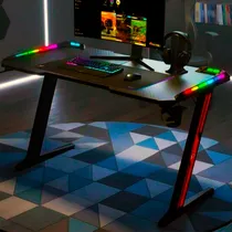 Mesa Gamer Sate GT-602 RGB 1270X670X130MM Black|